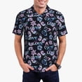 thumbnail image 1 of Daiia Love Butterflies Pattern Men’s Polo Shirts,Solid Deck Shirt,Classic Fit, Breathable Cotton Polo for Casual and Sport Wear-Small, 1 of 7