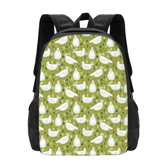 Daiia Lovely Chickens Backpack for Men and Women -Durable Backpack Large Capacity, Water-Resistant Bag with Adjustable Straps and Laptop Compartment