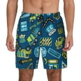 thumbnail image 1 of Daiia Machinery Road Construction Mens Swim Trunks Swim Shorts Quick Dry Swim Shorts with Mesh Lining Pockets-X-Large, 1 of 9