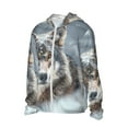 thumbnail image 1 of Daiia Majestic Snowy Wolf UPF 50+ Sun Protection Hoodie Jacket Lightweight Long Sleeve Sun Shirt for Women Men with Pocket Hiking Outdoor-Large, 1 of 7