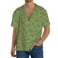 thumbnail image 1 of Daiia Mallard Duck Men's Linen Shirts Short Sleeve Casual Shirts Button Down Shirt for Men Beach Summer Wedding Shirt-Large, 1 of 6