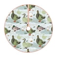 thumbnail image 1 of Daiia Mallard Ducks Wild Birds Drawing Merry Christmas Tree Skirt , Xmas Large Lace-up Tree Skirt, Santa Snowflakes Rustic Home Decorations New Year Party Farmhouse Decor-48", 1 of 6