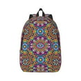 thumbnail image 1 of Daiia Mandala Vintage Canvas Backpack for Men and Women ,Hiking Backpack,Travel Laptop Bag for School,Large Capacity Backpack-, 1 of 8