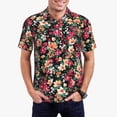 thumbnail image 1 of Daiia Many Kind Of Flowers Pattern Men’s Polo Shirts,Solid Deck Shirt,Classic Fit, Breathable Cotton Polo for Casual and Sport Wear-4X-Large, 1 of 7
