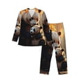 thumbnail image 1 of Daiia Maple Forest Panda for Men's Long-Sleeved Pajama Set – Soft & Comfortable Sleepwear Button-Up Pajamas Cozy Lounge Wear-XX-Large, 1 of 7
