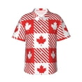 thumbnail image 1 of Daiia Maple Leaves1 Hawaiian Shirt for Men Gentle Cotton Regular Short Sleeve Casual-Large, 1 of 9