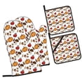 thumbnail image 1 of Daiia Maple leaf nut Mushroom Pattern Oven Mitts and Pot Holders 4 pcs Set,High Heat Resistant 500 Degree Extra Thicken Long Kitchen Cotton Oven Glove, 1 of 6