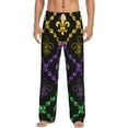 thumbnail image 1 of Daiia Mardi Gra Geometric Men's Sleep Pant with Pockets and Drawstring,Pajama Pants-X-Large, 1 of 9