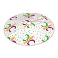 thumbnail image 1 of Daiia Mardi Gras Carnival1 Drawing Merry Christmas Tree Skirt , Xmas Large Lace-up Tree Skirt, Santa Snowflakes Rustic Home Decorations New Year Party Farmhouse Decor-48", 1 of 7