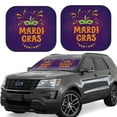thumbnail image 1 of Daiia Mardi Gras2 2PCS Car Windshield Sun Shade, Foldable Sun Shield for Car Front Window, Auto Sun Blocker Visor Protector Universal for Truck SUV Pickup-Medium, 1 of 7