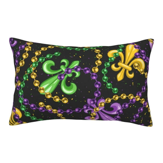 Daiia Mardi Gras6 Bedding Waterproof Pillow Protector Zippered Queen – Bed Bug Proof Pillow Encasement-16"x24"