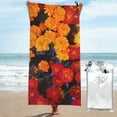 Daiia Marigold Flowers In Different Colors Pattern Quick Dry Towel