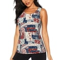 thumbnail image 1 of Daiia Marine Sailing Printed Womens Workout Tops for Women Quick-dry Tank Tops Mesh Yoga Shirts Athletic Running Tank Tops Sleeveless Gym Clothes-X-Large, 1 of 7