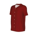 thumbnail image 1 of Daiia Maroon Mens Baseball Jersey Button Down Shirts Short Sleeve Sports Uniforms-4X-Large, 1 of 9