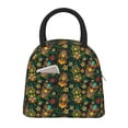 thumbnail image 1 of Daiia Mask Tropical Flower Pattern Lunch Bag , Insulated Lunch Box, Small Leakproof Cooler Food Lunch Containers Reusable High Capacity Lunch Tote Bags-One Size, 1 of 6
