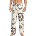 thumbnail image 1 of Daiia Men'S Anchor With Rope Pants,Bottoms Sleep Lounge,Pajama Pants,Pj Bottoms Drawstring And Pockets-Large, 1 of 9