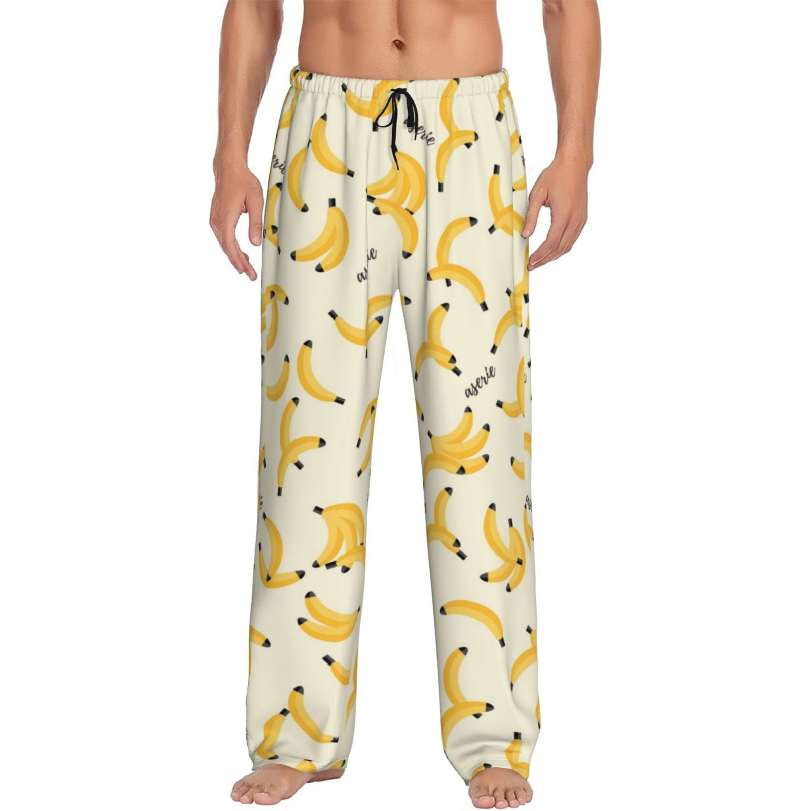 Daiia Men'S Banana Pants,Bottoms Sleep Lounge,Pajama Pants,Pj