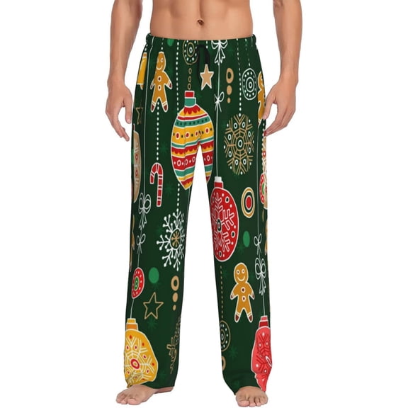 Daiia Men'S Christmas Pants,Bottoms Sleep Lounge,Pajama Pants,Pj Bottoms Drawstring And Pockets-Large