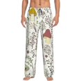 thumbnail image 1 of Daiia Men'S Colorful Mushrooms And Plants Pants,Bottoms Sleep Lounge,Pajama Pants,Pj Bottoms Drawstring And Pockets-Medium, 1 of 9
