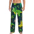 thumbnail image 1 of Daiia Dinosaurs and Flowers Men's Sleep Pant with Pockets and Drawstring,Pajama Pants-Medium, 1 of 9