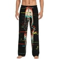 thumbnail image 1 of Daiia Men'S Glitch Screaming Skull Pants,Bottoms Sleep Lounge,Pajama Pants,Pj Bottoms Drawstring And Pockets-Xx-Large, 1 of 9
