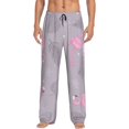 thumbnail image 1 of Daiia Men'S Pink Flamingo Pants,Bottoms Sleep Lounge,Pajama Pants,Pj Bottoms Drawstring And Pockets-Small, 1 of 9