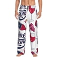 thumbnail image 1 of Daiia Men'S Red Wine Glass Bottle Pants,Bottoms Sleep Lounge,Pajama Pants,Pj Bottoms Drawstring And Pockets-Medium, 1 of 9