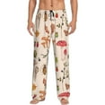 thumbnail image 1 of Daiia Men'S Retro Autum Mushrooms Pants,Bottoms Sleep Lounge,Pajama Pants,Pj Bottoms Drawstring And Pockets-Large, 1 of 9