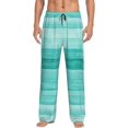 thumbnail image 1 of Daiia Teal Turquoise Men's Sleep Pant with Pockets and Drawstring,Pajama Pants-X-Large, 1 of 9