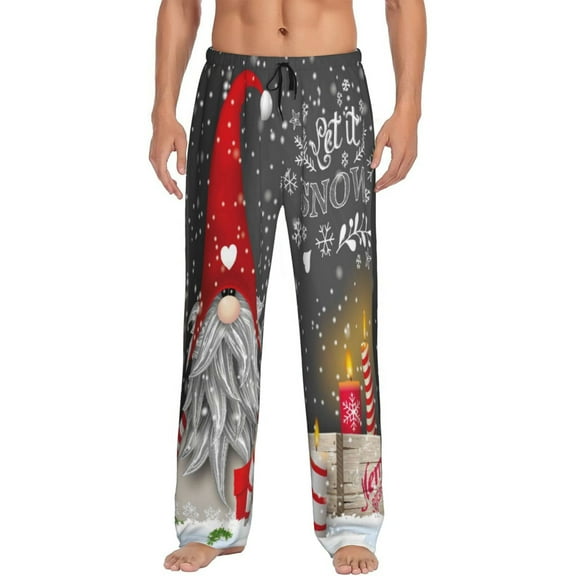 Daiia Men'S Traditional Scandinavian Dwarf Pants,Bottoms Sleep Lounge,Pajama Pants,Pj Bottoms Drawstring And Pockets-X-Large