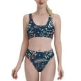 thumbnail image 1 of Daiia Merry Christmas printed 2 piece Swimsuit Bikinis for Women High Waisted Racerback Bathing Suits Summer Tummy Control Scoop Neck Swimwear-XX-Large, 1 of 8