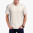 thumbnail image 1 of Daiia Minimalist Crosshatch Dots Pattern Men’s Polo Shirts,Solid Deck Shirt,Classic Fit, Breathable Cotton Polo for Casual and Sport Wear-X-Large, 1 of 7