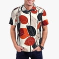 thumbnail image 1 of Daiia Modern Abstract Leaf Pattern Pattern Men’s Polo Shirts,Solid Deck Shirt,Classic Fit, Breathable Cotton Polo for Casual and Sport Wear-Small, 1 of 7