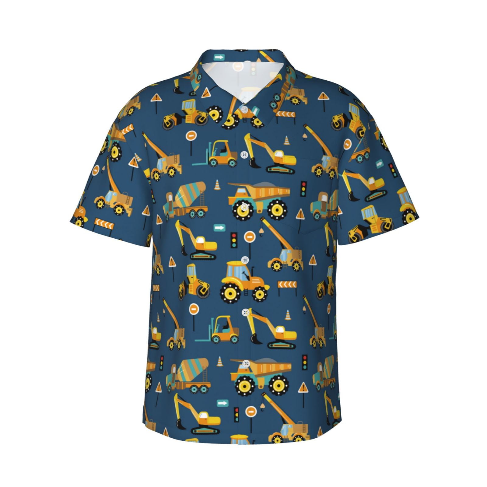 Hawaii 　『GUY ROVER』　751460B8 GUY ROVER Open Collar Shirt Navy, Ghirover, Size L - Hawaiian