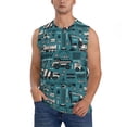 thumbnail image 1 of Daiia Modern Excavator Printed Men's Tank Tops,Casual Soft Sleeveless Gym Muscle Shirts Bodybuilding Tee-Small, 1 of 8