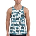 thumbnail image 1 of Daiia Modern Furniture Printed Men's Quick Dry Fit Muscle Tank Top Slim-Fit Tank Workout Tank Top Lightweight Sports Tank Top-Large, 1 of 7