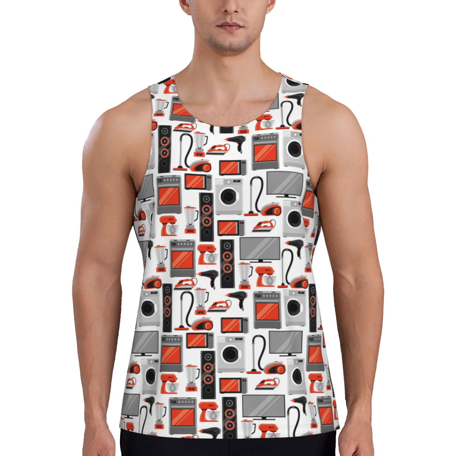 Daiia Modern Life Printed Men's Quick Dry Fit Muscle Tank Top Slim-Fit ...
