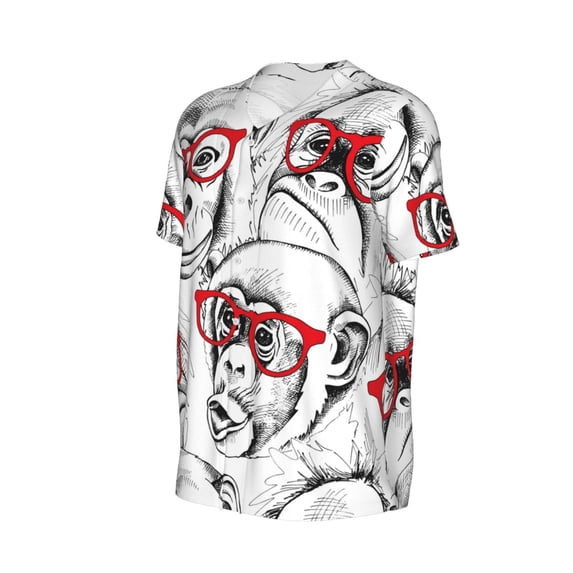 Daiia Monkey Mens Baseball Jersey Button Down Shirts Short Sleeve Sports Uniforms-Medium