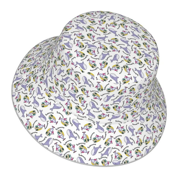 Daiia Monkey Submarine Captain Pattern Bucket Hat - Trendy Cotton Sun Hat for Beach, Golf, Fishing - Fun Outdoor Vacation Boonie for Men and Women