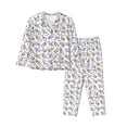 thumbnail image 1 of Daiia Monkey Submarine Captain for Women's Long-Sleeved Pajama Set – Soft & Comfortable Sleepwear Button-Up Pajamas Cozy Lounge Wear-Small, 1 of 7