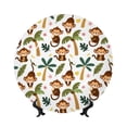 thumbnail image 1 of Daiia Monkeys Swinging from Palms Printed Pattern Ceramic Plate Dinner Plates Bone China Decorative Plates with Display Stand Art Ceramic Ornaments for Wall Hanging Decoration-10in, 1 of 6