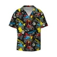 thumbnail image 1 of Daiia Monster Car Men's Linen Shirts Short Sleeve Casual Shirts Button Down Shirt for Men Beach Summer Wedding Shirt-XX-Large, 1 of 7