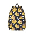 thumbnail image 1 of Daiia Moon Bear Vintage Canvas Backpack for Men and Women ,Hiking Backpack,Travel Laptop Bag for School,Large Capacity Backpack, 1 of 8
