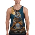 thumbnail image 1 of Daiia Moon Night Sky Cute Rabbit Printed Men's Quick Dry Fit Muscle Tank Top Slim-Fit Tank Workout Tank Top Lightweight Sports Tank Top-X-Large, 1 of 7