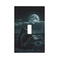 thumbnail image 1 of Daiia Moonlit Night Sky Shark Pattern Decorator Wall Plate Child Safe Outlet Cover, Switch and Outlet Covers,Size 1-Gang 5.0" x3.0" , Polycarbonate Thermoplastic-Style T, 1 of 6