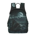 thumbnail image 1 of Daiia Moonlit Night Sky Shark School Backpack for Men and Women Lightweight Backpack Durable Backpack Water-Resistant,Travel,Work Bag, 1 of 1