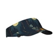 thumbnail image 1 of Daiia Moonlit Skeleton Campfire Pattern Sport Sun Visor Hats Visor Cap Adjustable Empty Top Baseball Cap Cotton Ball Caps for Women and Men, 1 of 7