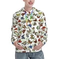 thumbnail image 1 of Daiia Multicolored Butterflies Pattern Women's Fashion Hoodies & Sweatshirts with Kangaroo Pocket Hooded Sweatshirt with Eye-catching Drawstrings-Small, 1 of 7