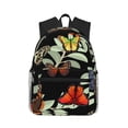 thumbnail image 1 of Daiia Multicolored Butterflies School Backpack for Men Women, Unisex Large Waterproof Bookbag Schoolbag Casual Daypack for High School/College/Teens/Travel/Work Black, 1 of 8