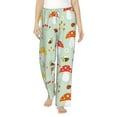 thumbnail image 1 of Daiia Mushroom Bee Women's Sleep Pant with Pockets and Drawstring,Pajama Pants-Small, 1 of 9